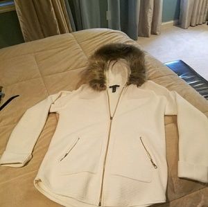 Macys Inc. Fur lined zip out hoody